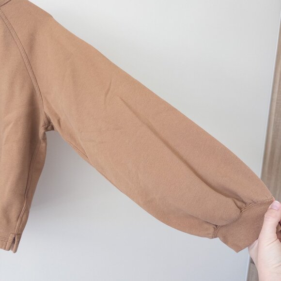 Abercrombie & Fitch Cropped Bell Sleeve Crewneck Sweatshirt, Size Medium - Picture 2 of 5